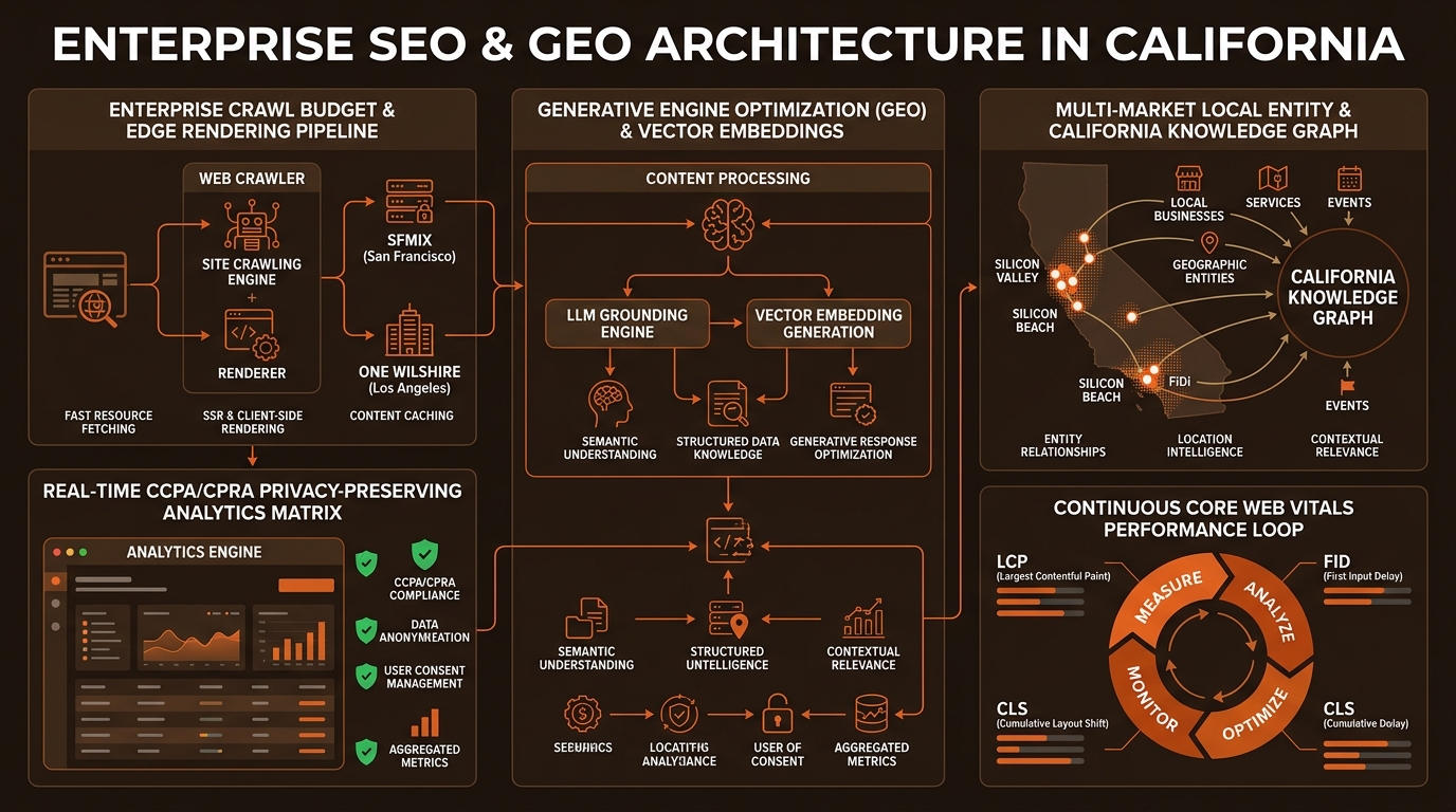 SEO in California Technical Architecture Infographic