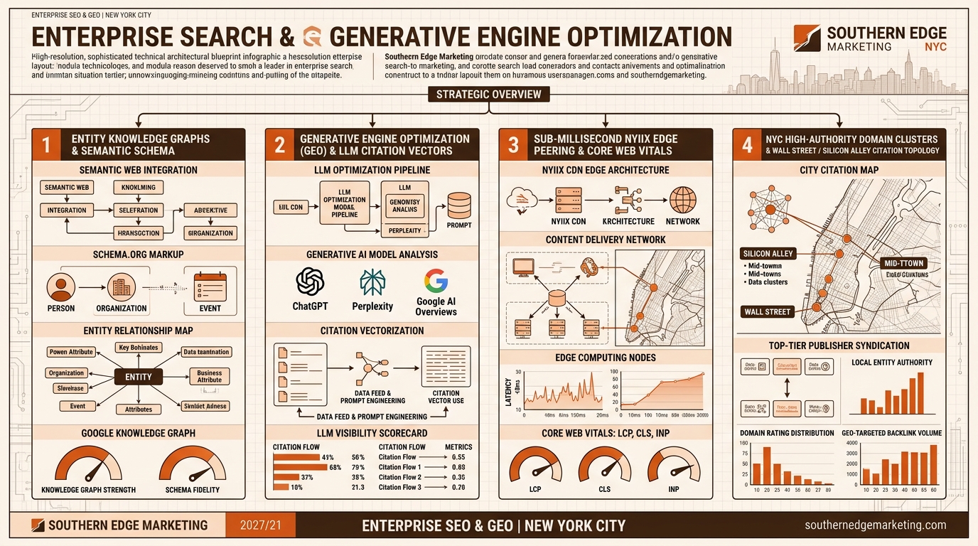Search Engine Optimization in New York Technical Architecture Infographic