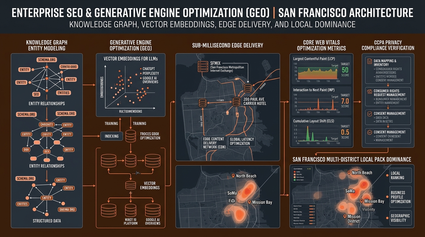 Search Engine Optimization in San Francisco Technical Architecture Infographic